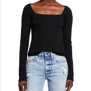 FRAME New Silk And Cotton Bell-Sleeve Sweater